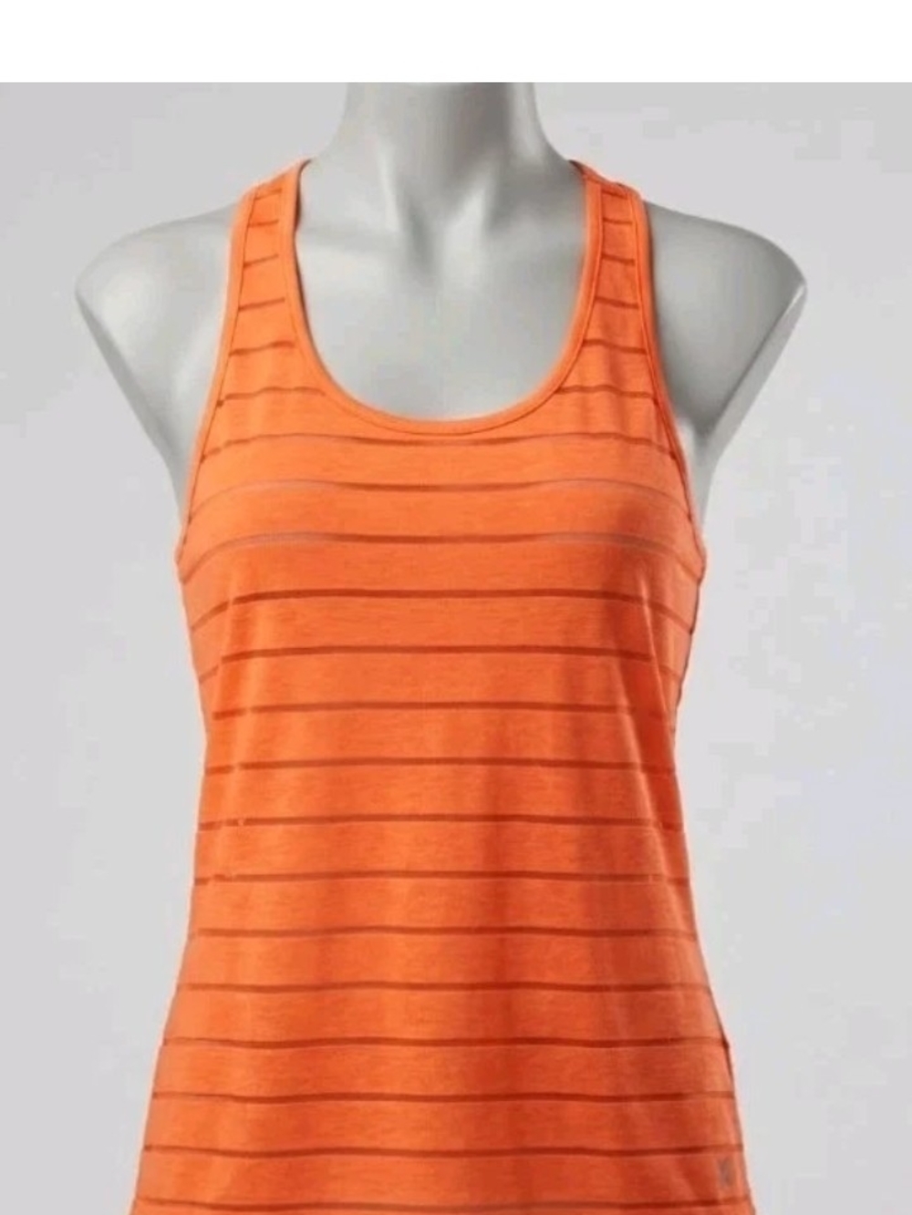 ZYIA Bright Orange Striped Racerback Tank